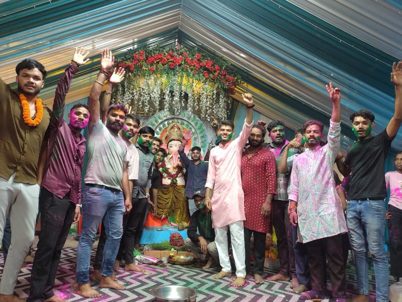 पम्पापुर में साज-गाज के साथ गणेश विसर्जन: हर्षोल्लास और भक्ति के रंग में डूबा गांव